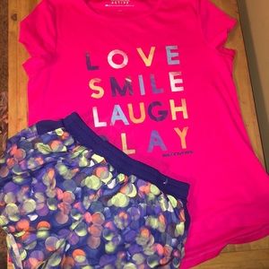 Girl’s shorts and dry fit top